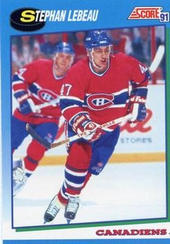 #494 Stephan Lebeau - Montreal Canadiens - 1991-92 Score Canadian Hockey