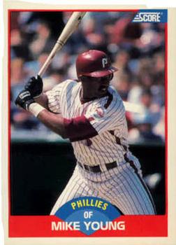 #494 Mike Young - Philadelphia Phillies - 1989 Score Baseball
