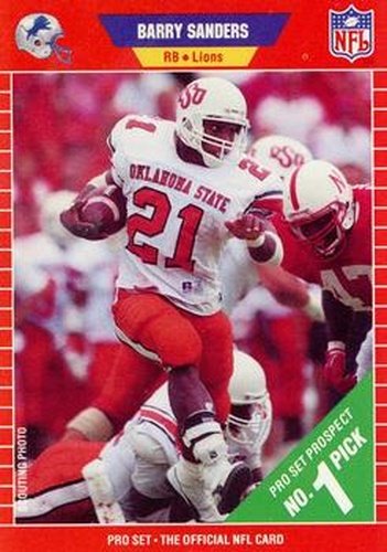 #494 Barry Sanders - Detroit Lions - 1989 Pro Set Football