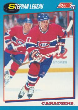 #494 Stephan Lebeau - Montreal Canadiens - 1991-92 Score Canadian Bilingual Hockey