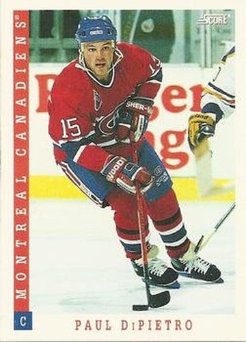 #494 Paul DiPietro - Montreal Canadiens - 1993-94 Score Canadian Hockey