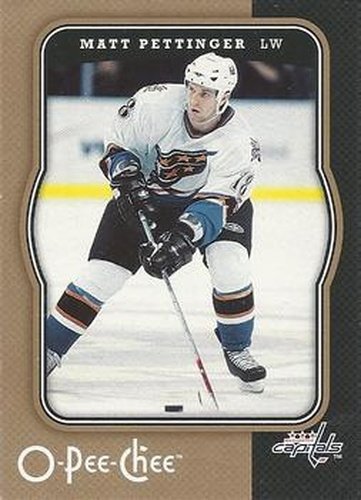 #494 Matt Pettinger - Washington Capitals - 2007-08 O-Pee-Chee Hockey