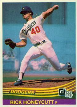 #494 Rick Honeycutt - Los Angeles Dodgers - 1984 Donruss Baseball