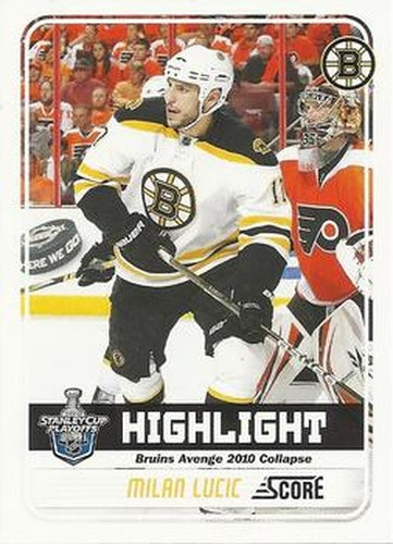 #494 Milan Lucic - Boston Bruins - 2011-12 Score Hockey