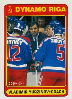 #494 Vladimir Yurzinov - Dinamo Riga - 1990-91 O-Pee-Chee Hockey
