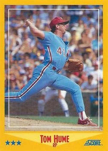 #494 Tom Hume - Cincinnati Reds - 1988 Score Baseball