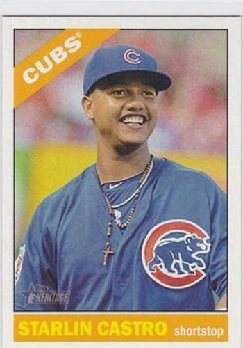 #494a Starlin Castro - Chicago Cubs - 2015 Topps Heritage Baseball