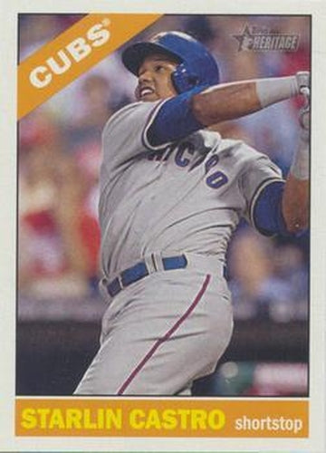 #494b Starlin Castro - Chicago Cubs - 2015 Topps Heritage Baseball