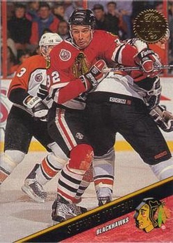 #114 Stephane Matteau - Chicago Blackhawks - 1993-94 Leaf Hockey