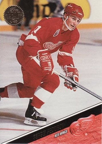 #129 Sergei Fedorov - Detroit Red Wings - 1993-94 Leaf Hockey