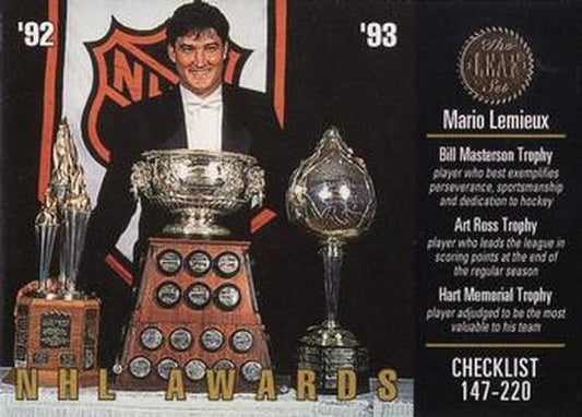 #210 Mario Lemieux - Pittsburgh Penguins - 1993-94 Leaf Hockey
