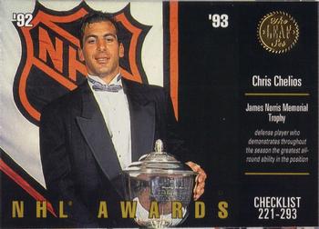 #290 Chris Chelios - Chicago Blackhawks - 1993-94 Leaf Hockey