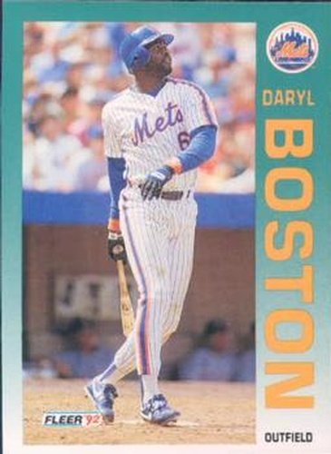 #495 Daryl Boston - New York Mets - 1992 Fleer Baseball