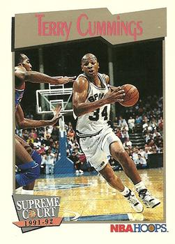 #495 Terry Cummings - San Antonio Spurs - 1991-92 Hoops Basketball