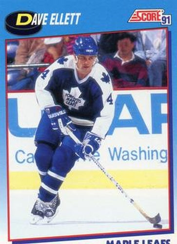 #495 Dave Ellett - Toronto Maple Leafs - 1991-92 Score Canadian Bilingual Hockey