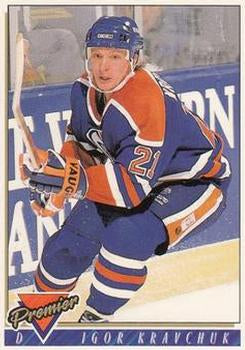 #495 Igor Kravchuk - Edmonton Oilers - 1993-94 Topps Premier Hockey