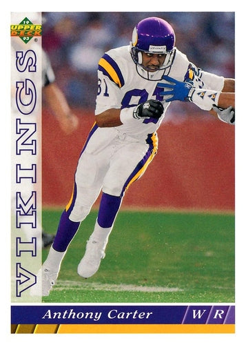 #495 Anthony Carter - Minnesota Vikings - 1993 Upper Deck Football
