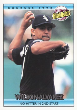 #495 Wilson Alvarez - Chicago White Sox - 1992 Donruss Baseball