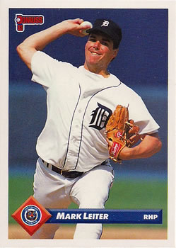#495 Mark Leiter - Detroit Tigers - 1993 Donruss Baseball