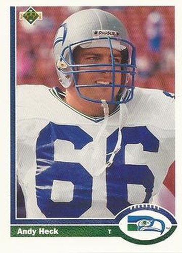 #495 Andy Heck - Seattle Seahawks - 1991 Upper Deck Football