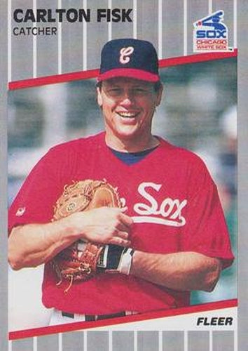 #495 Carlton Fisk - Chicago White Sox - 1989 Fleer Baseball