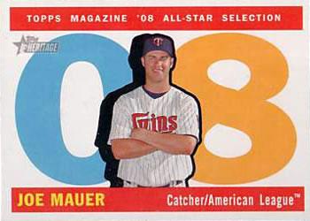 #495 Joe Mauer - Minnesota Twins - 2009 Topps Heritage Baseball