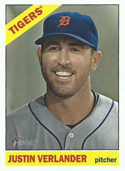#495 Justin Verlander - Detroit Tigers - 2015 Topps Heritage Baseball