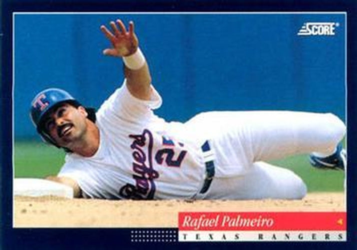 #495 Rafael Palmeiro - Texas Rangers -1994 Score Baseball