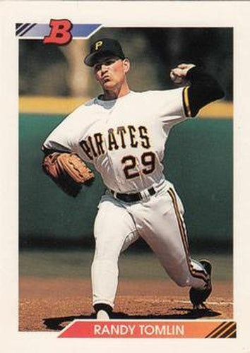 #495 Randy Tomlin - Pittsburgh Pirates - 1992 Bowman Baseball