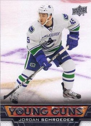 #495 Jordan Schroeder - Vancouver Canucks - 2013-14 Upper Deck Hockey
