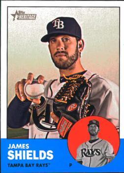 #495a James Shields - Tampa Bay Rays - 2012 Topps Heritage Baseball