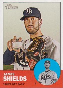 #495b James Shields - Tampa Bay Rays - 2012 Topps Heritage Baseball