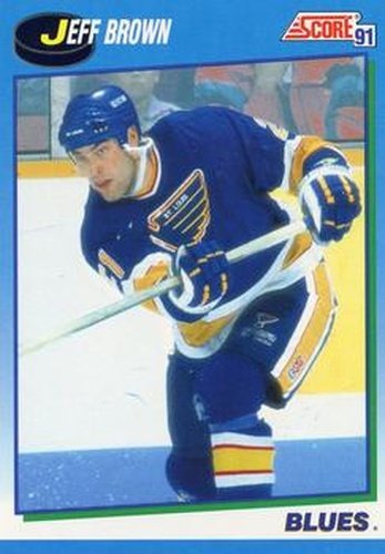 #496 Jeff Brown - St. Louis Blues - 1991-92 Score Canadian Hockey