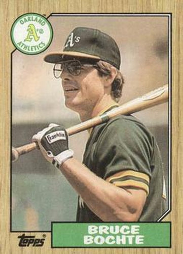 #496 Bruce Bochte - Oakland Athletics - 1987 Topps Baseball