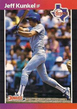 #496 Jeff Kunkel - Texas Rangers - 1989 Donruss Baseball