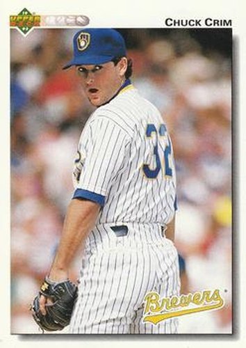 #496 Chuck Crim - Milwaukee Brewers - 1992 Upper Deck Baseball