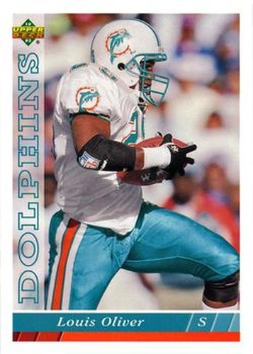 #496 Louis Oliver - Miami Dolphins - 1993 Upper Deck Football