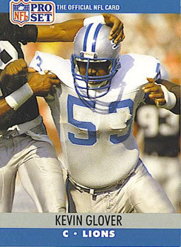 #496 Kevin Glover - Detroit Lions - 1990 Pro Set Football