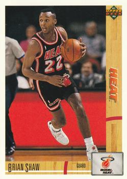 #496 Brian Shaw - Miami Heat - 1991-92 Upper Deck Basketball