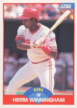 #496 Herm Winningham - Cincinnati Reds - 1989 Score Baseball