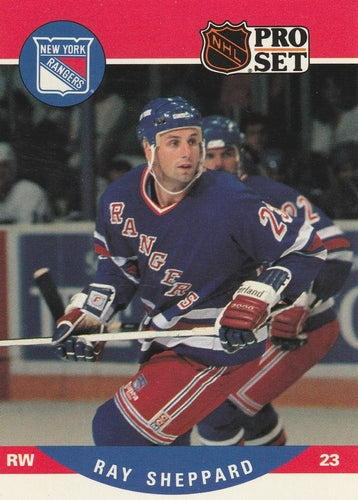 #496 Ray Sheppard - New York Rangers - 1990-91 Pro Set Hockey