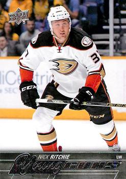 #496 Nick Ritchie - Anaheim Ducks - 2015-16 Upper Deck Hockey