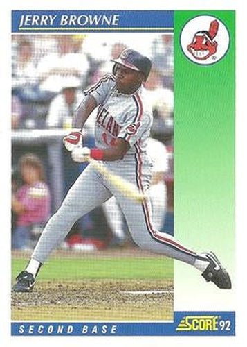 #496 Jerry Browne - Cleveland Indians - 1992 Score Baseball