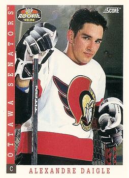 #496 Alexandre Daigle - Ottawa Senators - 1993-94 Score Canadian Hockey