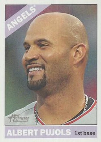 #496 Albert Pujols - Los Angeles Angels - 2015 Topps Heritage Baseball