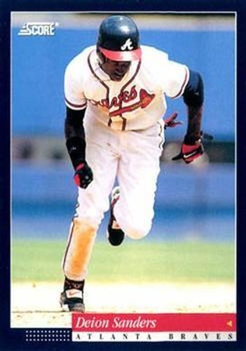 #496 Deion Sanders - Atlanta Braves -1994 Score Baseball