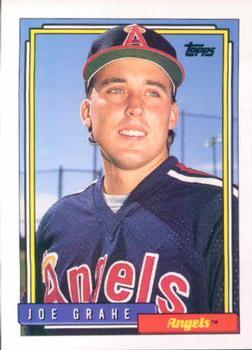 #496 Joe Grahe - California Angels - 1992 Topps Baseball