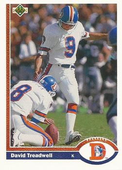 #496 David Treadwell - Denver Broncos - 1991 Upper Deck Football