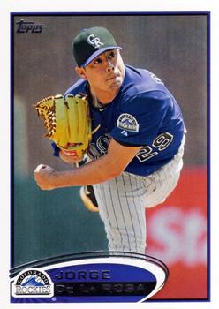 #496 Jorge De La Rosa - Colorado Rockies - 2012 Topps Baseball