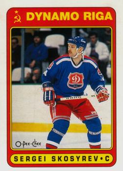 #496 Sergei Skosyrev - Dinamo Riga - 1990-91 O-Pee-Chee Hockey